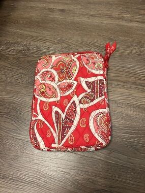 Vera Bradley Red and Pink Paisley Quilted Mini Bag